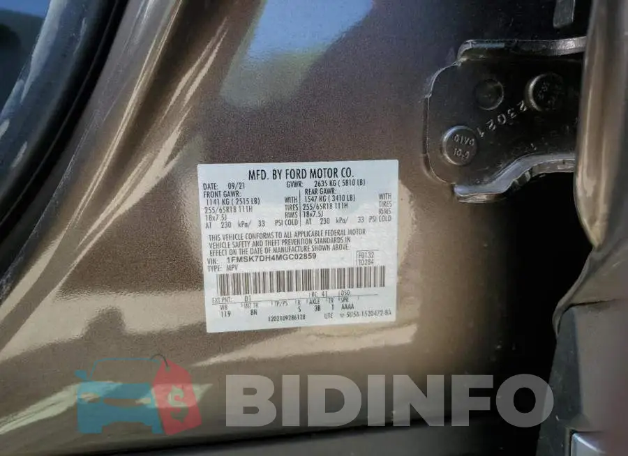1FMSK7DH4MGC02859 Photo# 12