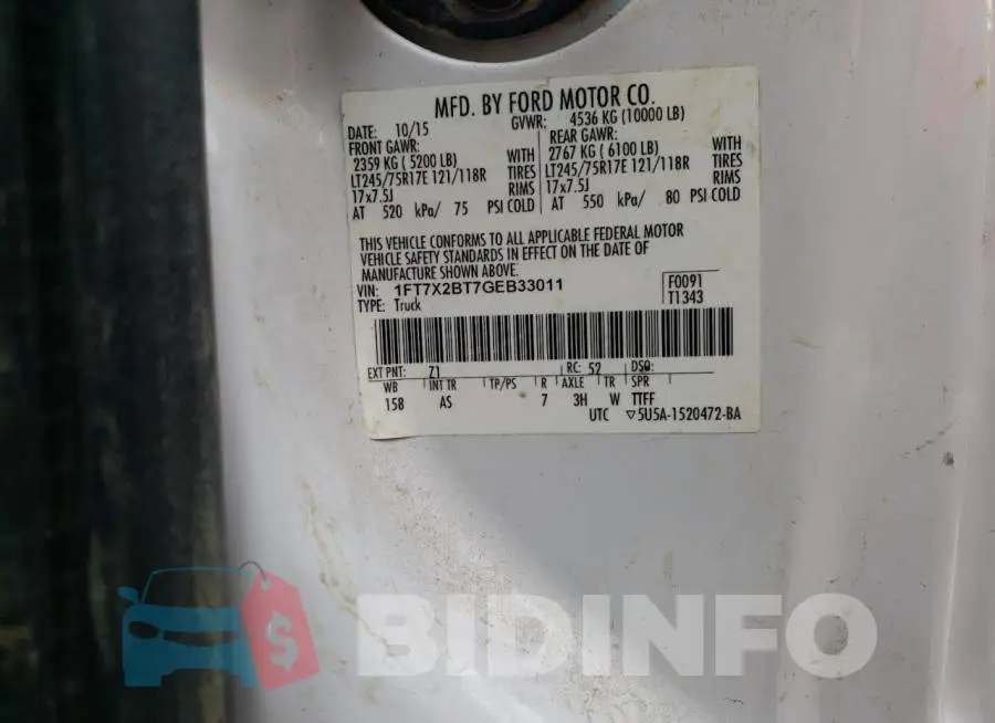 1FT7X2BT7GEB33011 Photo# 12