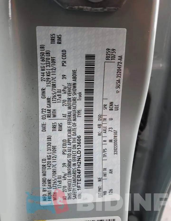 1FTER4FH2NLD13606 Photo# 12