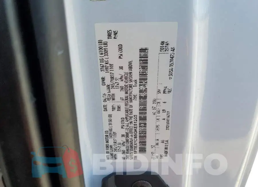 1FTEX1C85GKE51285 Photo# 12