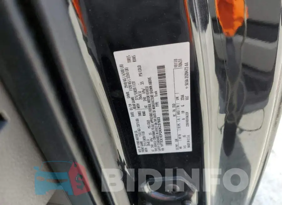 1FTEX1EP2KKC57603 Photo# 12