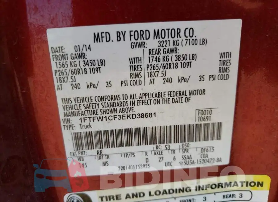 1FTFW1CF3EKD38681 Photo# 12