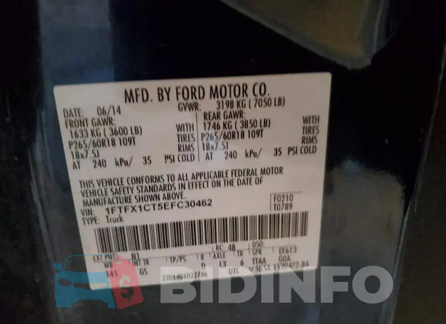 1FTFX1CT5EFC30462 Photo# 12