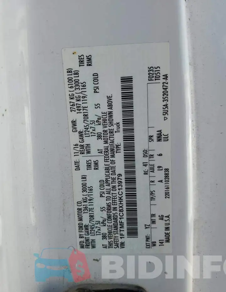 1FTMF1C8XHKC13979 Photo# 12