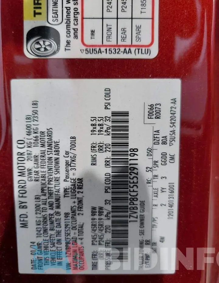 1ZVBP8CF5E5291198 Photo# 12