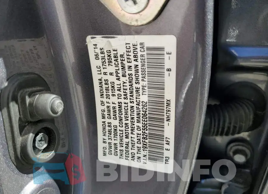 19XFB2F55EE064262 Photo# 12