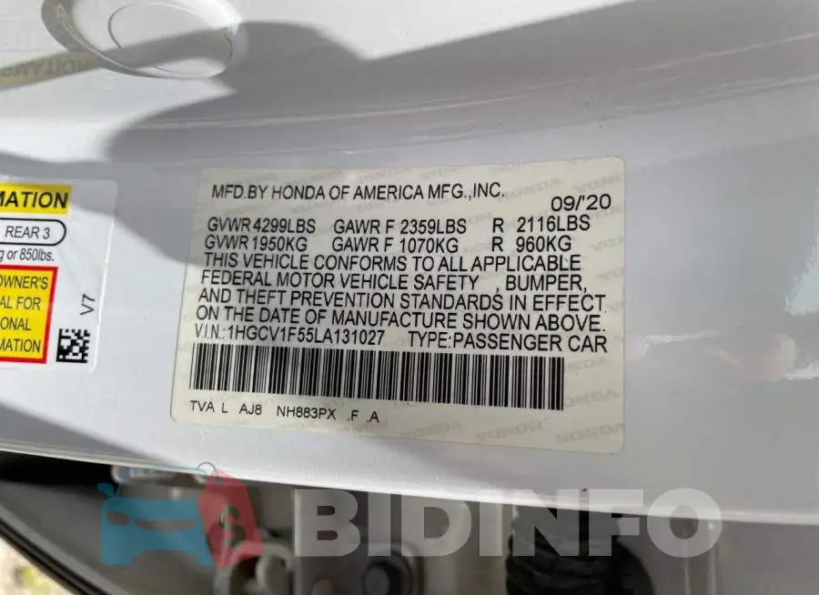 1HGCV1F55LA131027 Photo# 10