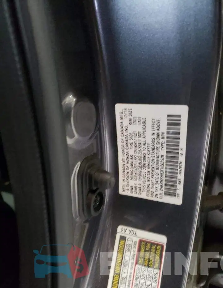 2HKRM3H53FH507578 Photo# 13