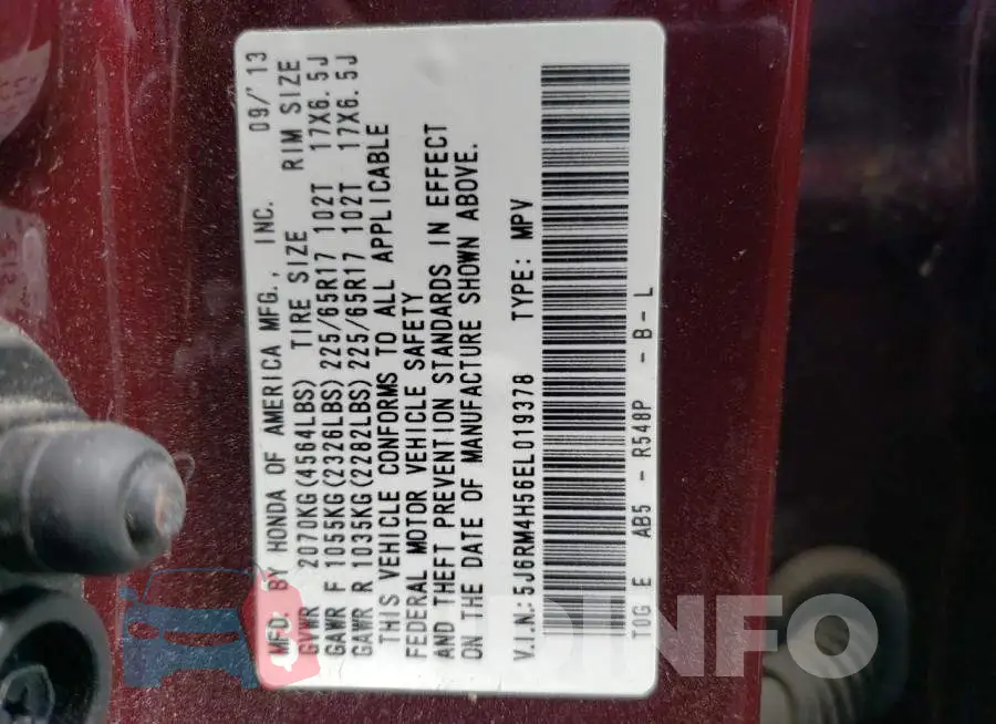 5J6RM4H56EL019378 Photo# 14