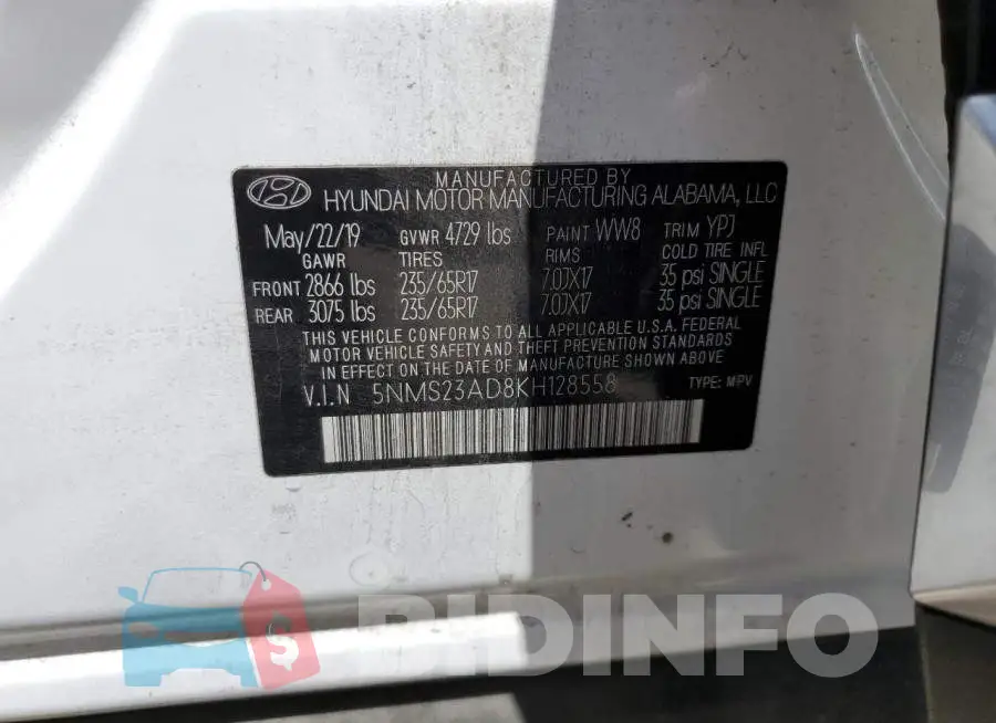5NMS23AD8KH128558 Photo# 14