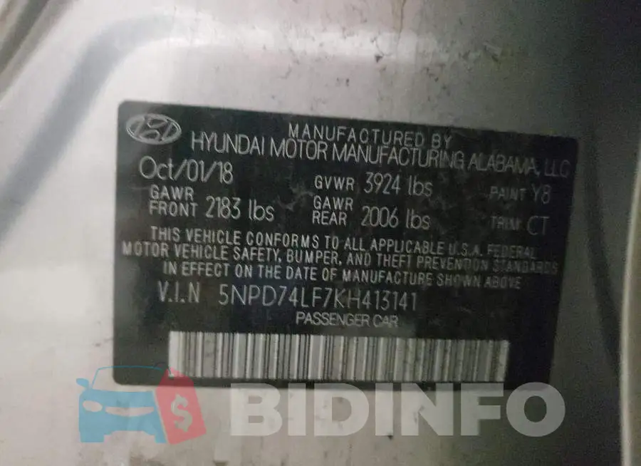 5NPD74LF7KH413141 Photo# 12