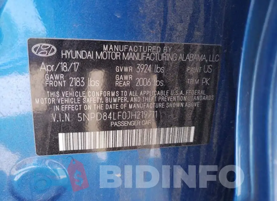 5NPD84LF0JH219711 Photo# 12
