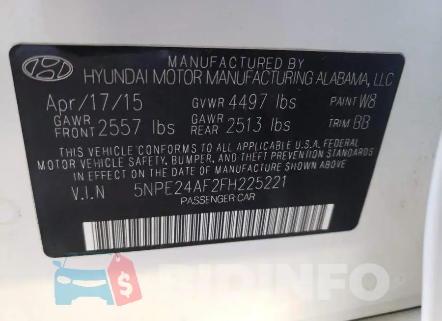 5NPE24AF2FH225221 Photo# 12