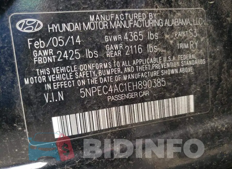 5NPEC4AC1EH890385 Photo# 13