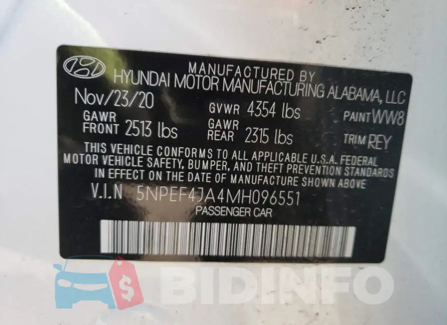 5NPEF4JA4MH096551 Photo# 12