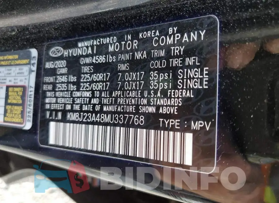 KM8J23A48MU337768 Photo# 14
