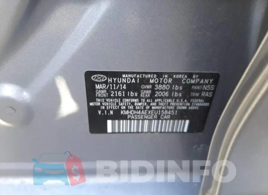 KMHDH4AEXEU158451 Photo# 12