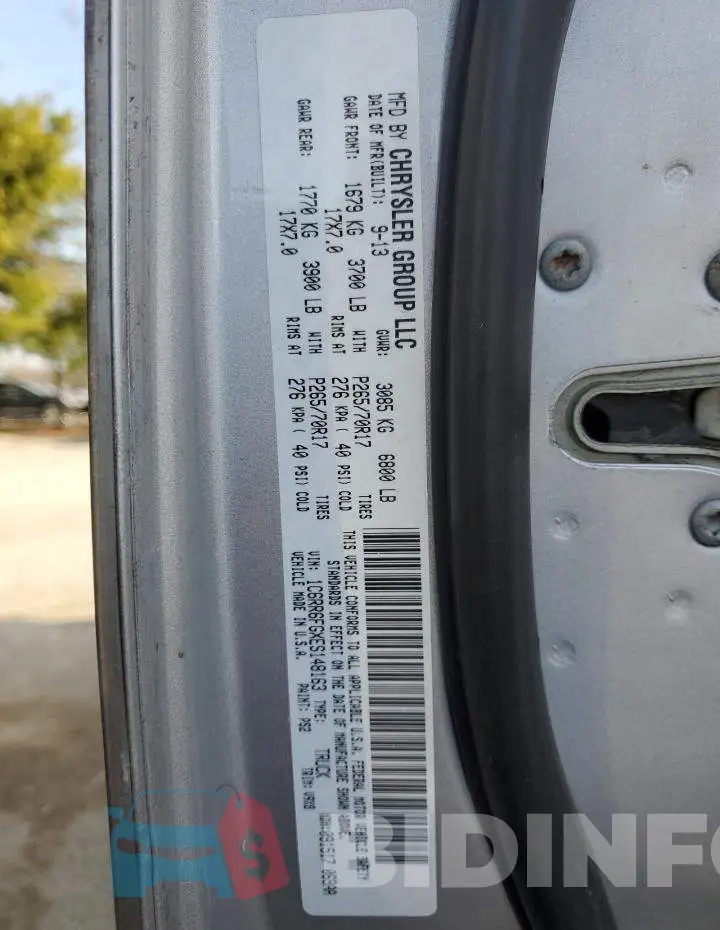 1C6RR6FGXES148163 Photo# 12