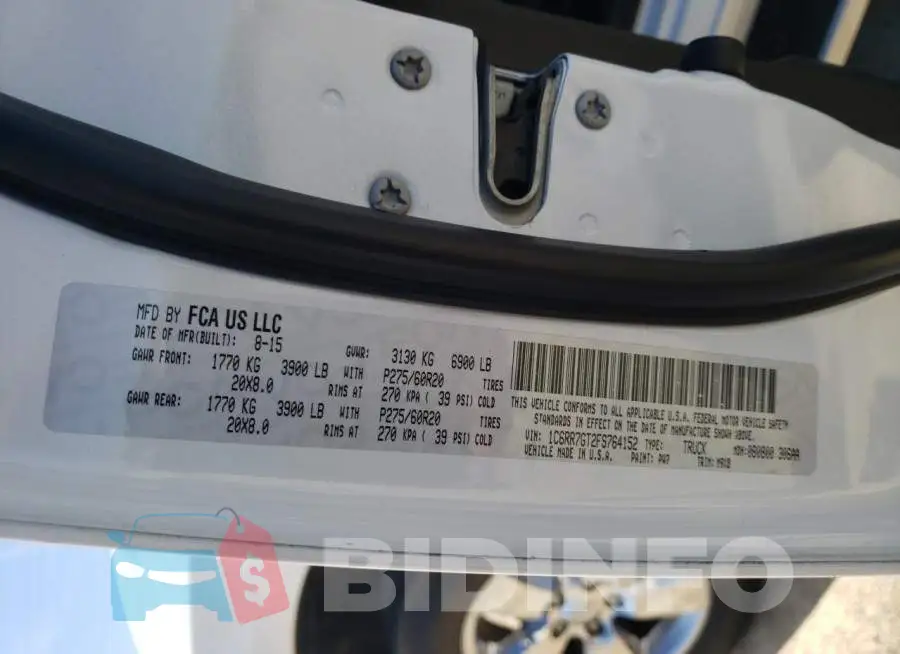 1C6RR7GT2FS764152 Photo# 13