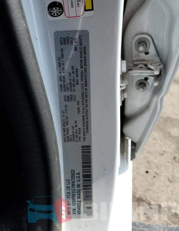 1C6RRFCG7MN725622 Photo# 12