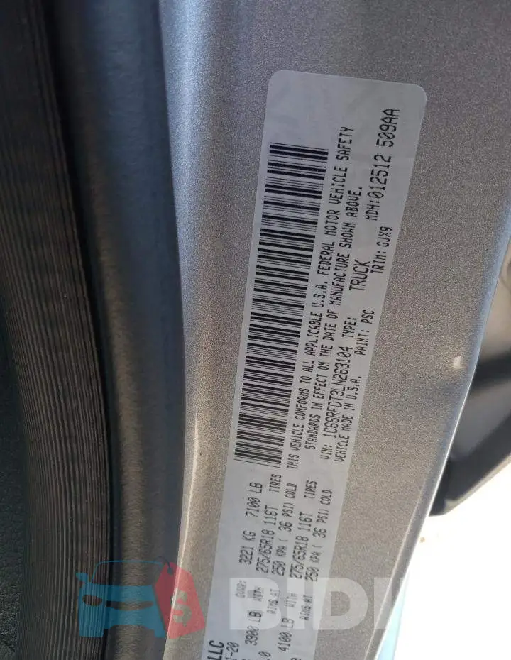 1C6SRFDT3LN263104 Photo# 12