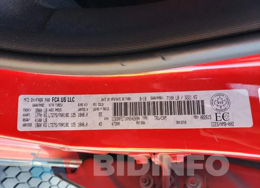 1C6SRFET1KN542094 Photo# 12