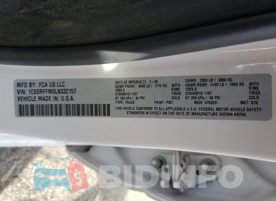 1C6SRFFM0LN332157 Photo# 12