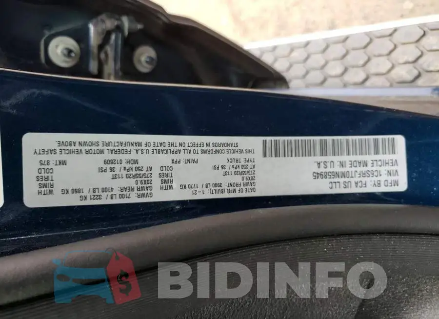 1C6SRFJT0MN658945 Photo# 12