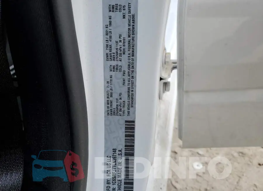 1C6SRFJT7LN397148 Photo# 12