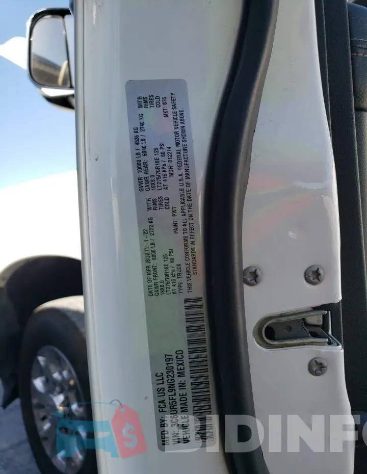 3C6UR5FL9NG230197 Photo# 12