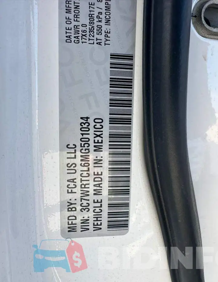 3C7WRTCL6MG501034 Photo# 10