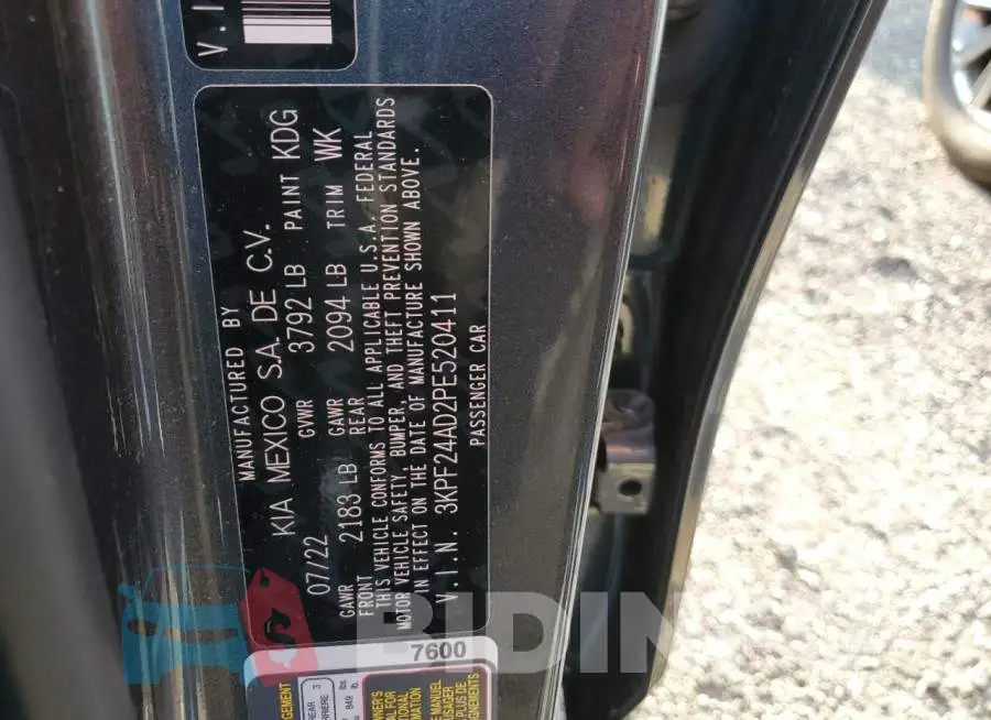 3KPF24AD2PE520411 Photo# 13