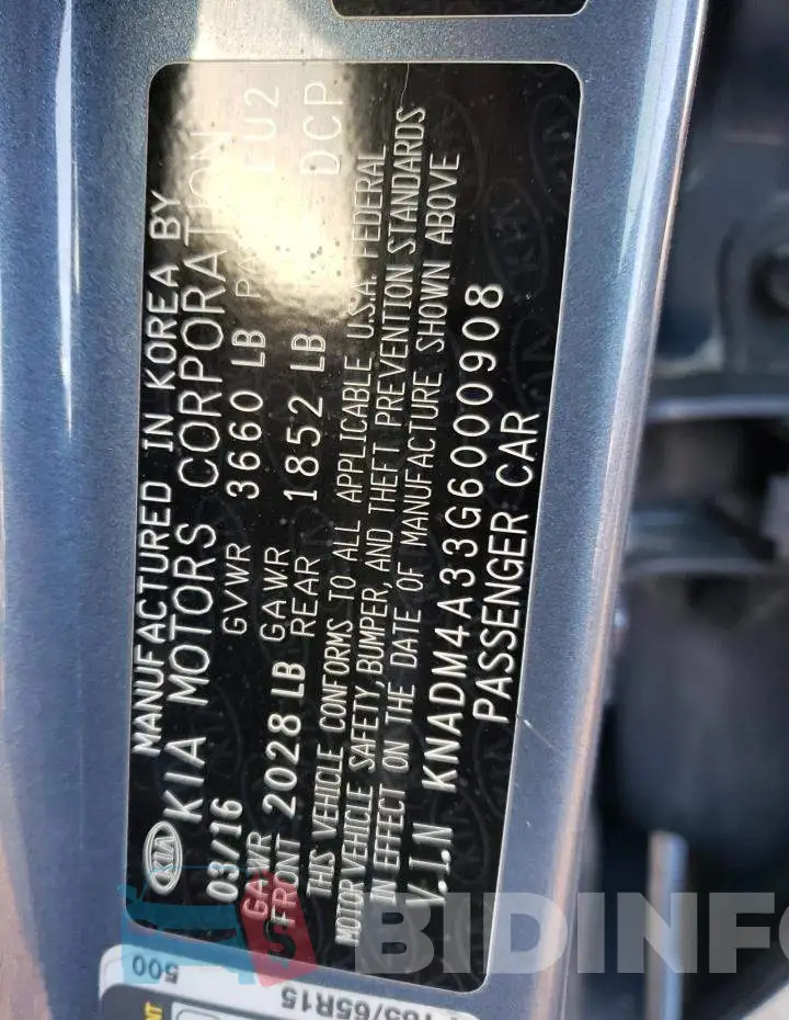 KNADM4A33G6000908 Photo# 12