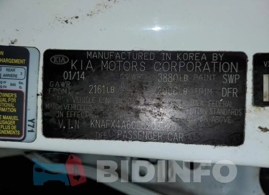 KNAFX4A60E5203025 Photo# 12