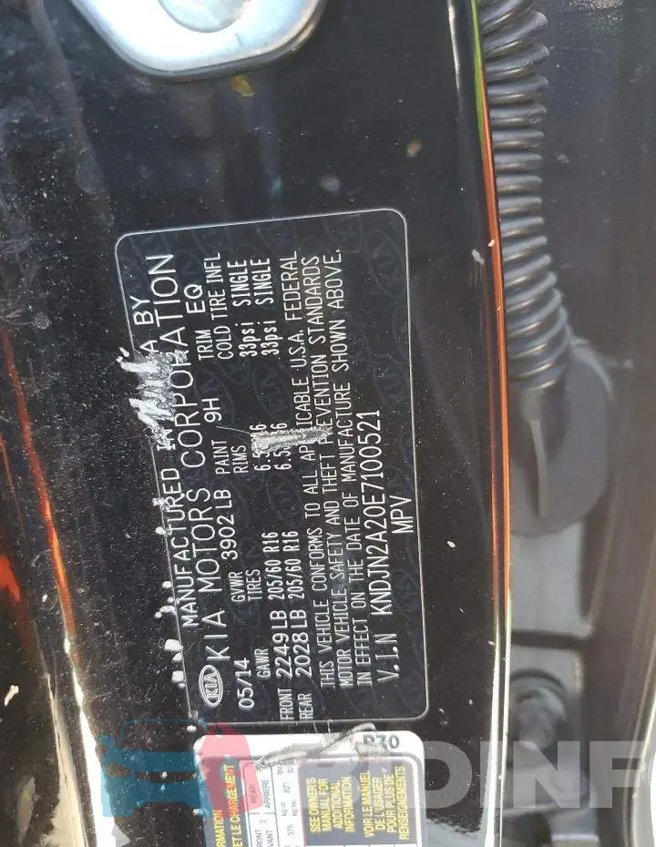 KNDJN2A20E7100521 Photo# 12