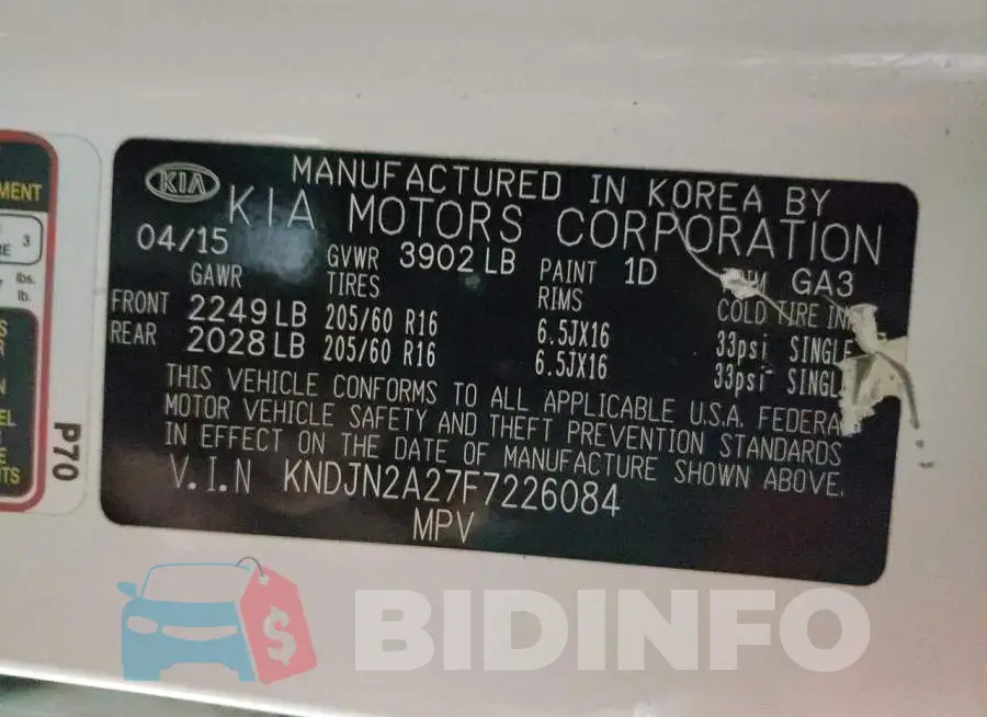 KNDJN2A27F7226084 Photo# 13