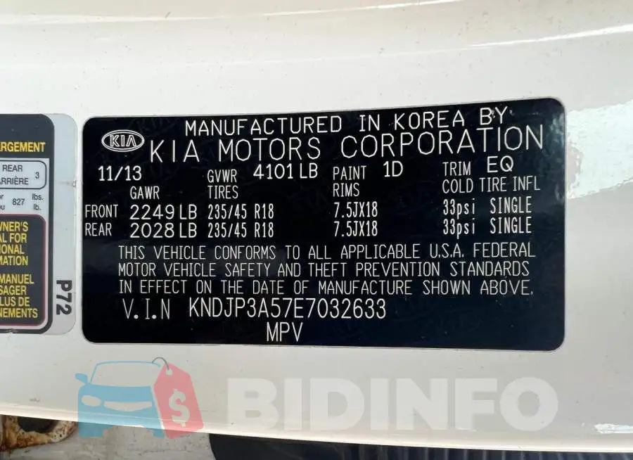 KNDJP3A57E7032633 Photo# 10