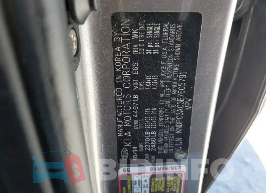 KNDPC3AC3E7605791 Photo# 12
