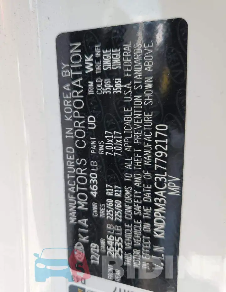 KNDPM3AC3L7792170 Photo# 13