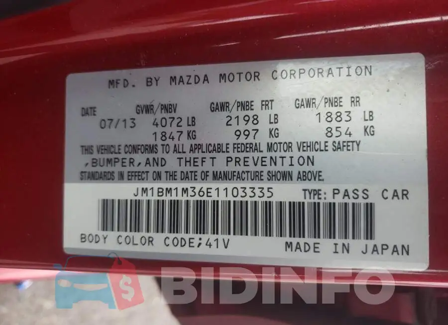 JM1BM1M36E1103335 Photo# 12