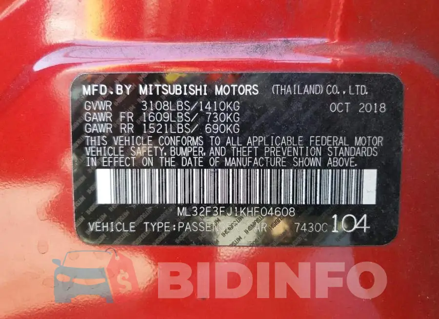 ML32F3FJ1KHF04608 Photo# 12