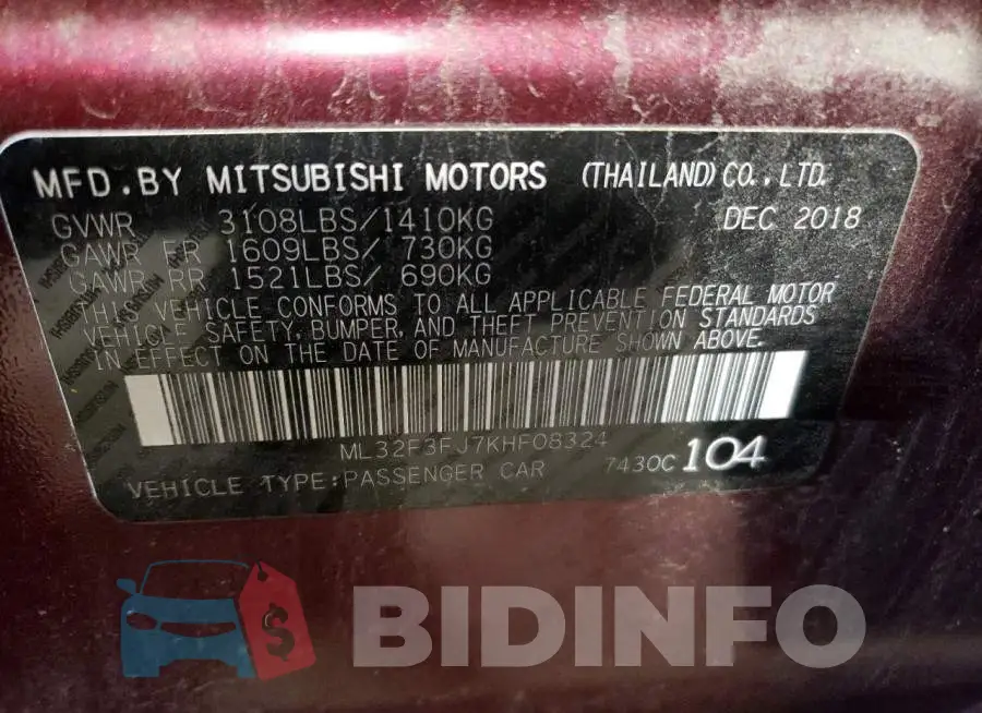 ML32F3FJ7KHF08324 Photo# 12