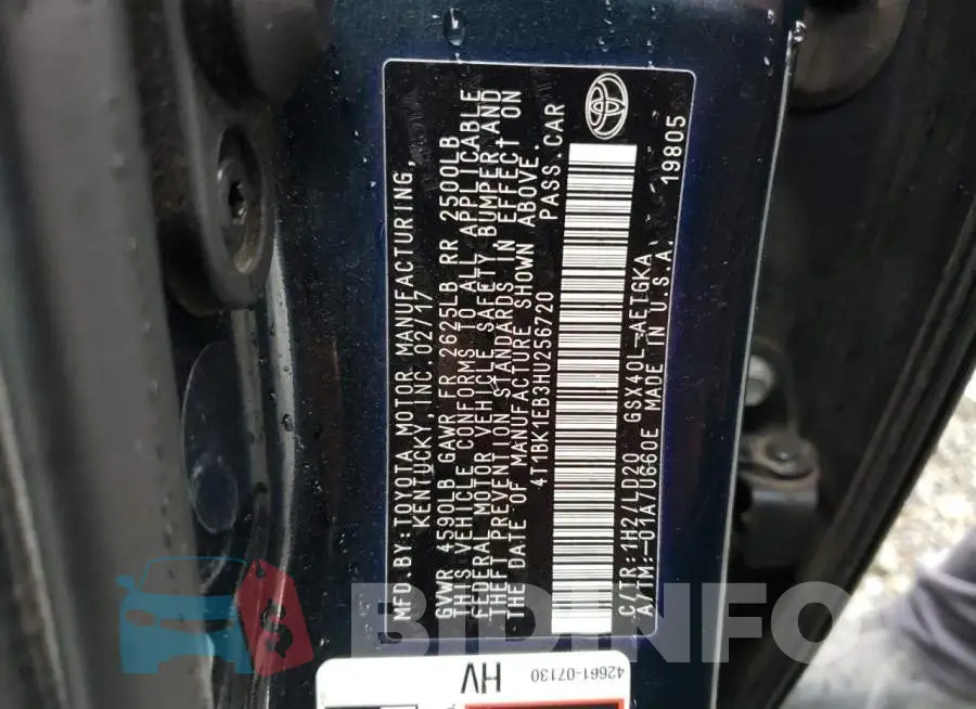 4T1BK1EB3HU256720 Photo# 12