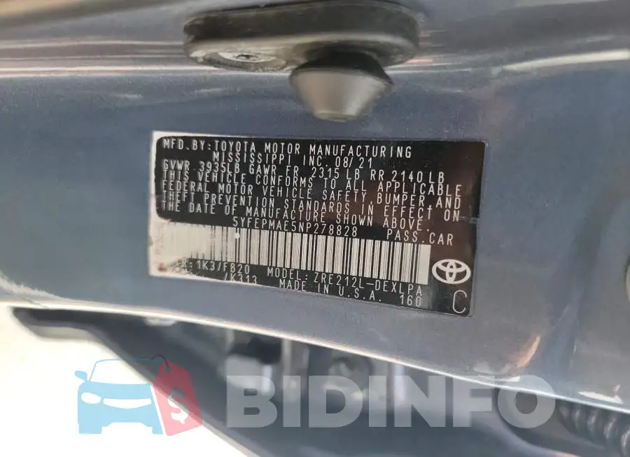 5YFEPMAE5NP278828 Photo# 10