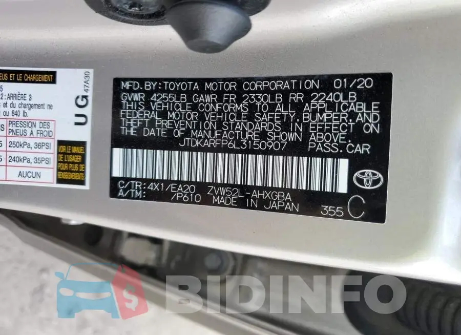 JTDKARFP6L3150907 Photo# 13