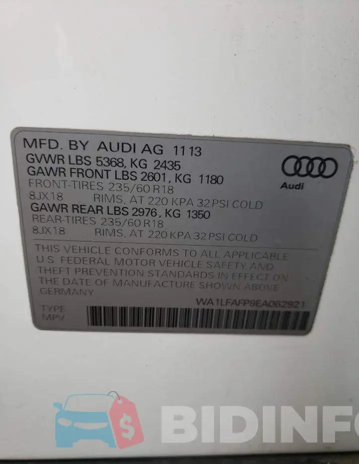 WA1LFAFP9EA062921 Photo# 12