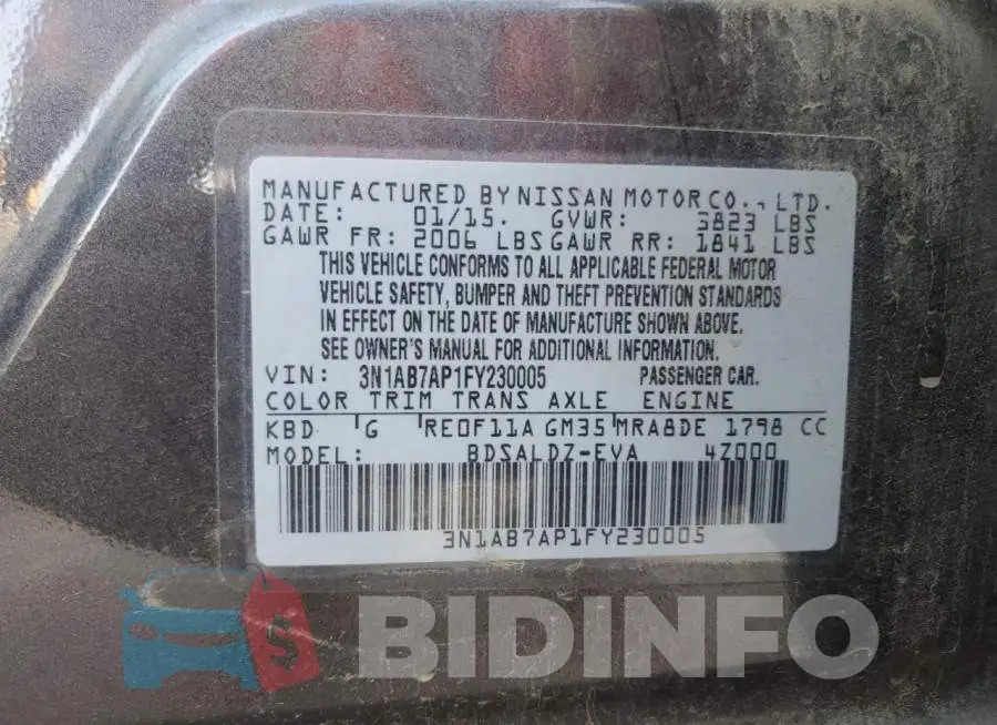 3N1AB7AP1FY230005 Photo# 12