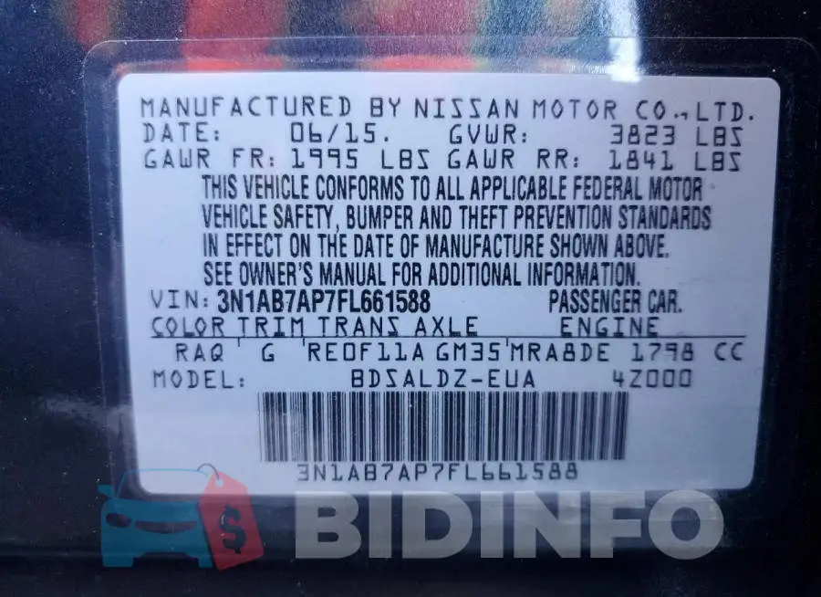 3N1AB7AP7FL661588 Photo# 13