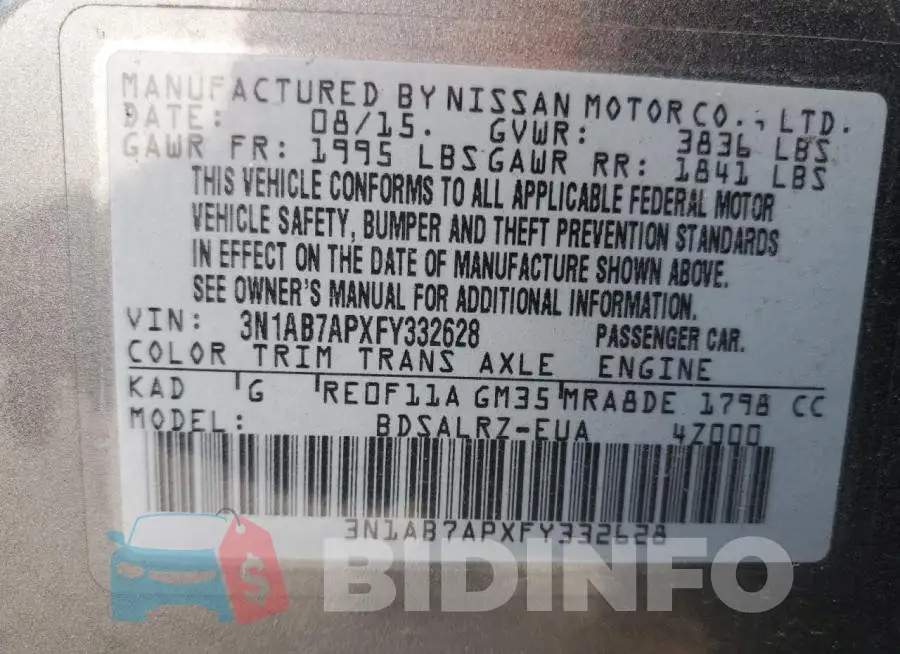 3N1AB7APXFY332628 Photo# 12