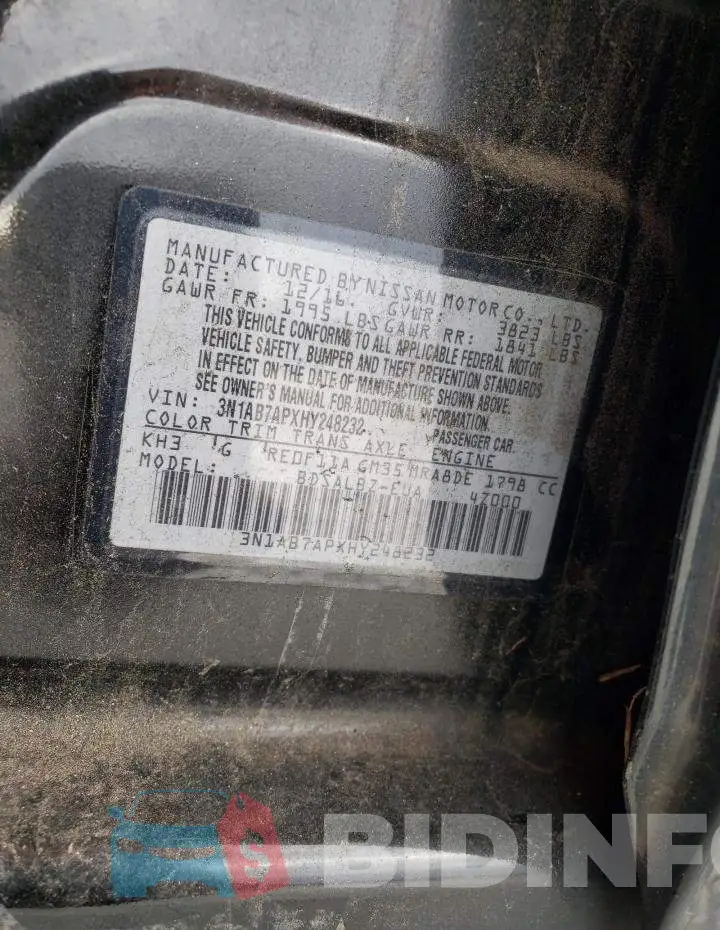 3N1AB7APXHY248232 Photo# 12